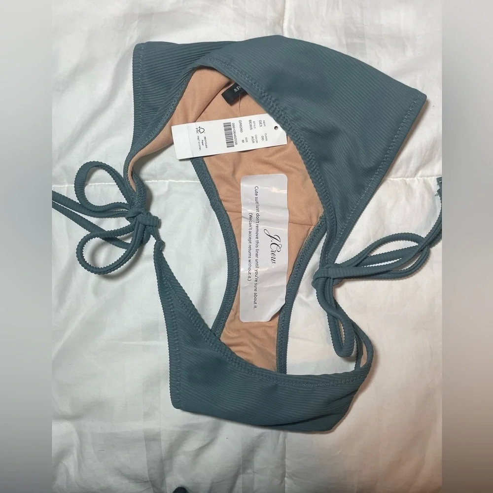 J. Crew Ribbed curved-waist cheeky string bikini bottom
Size M - Picture 6 of 11